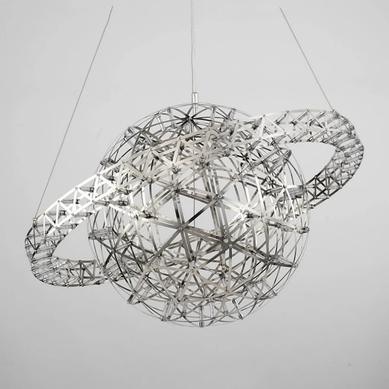 Raimond Satellite spherical stainless steel LED chandelier - vue 5 sur 9