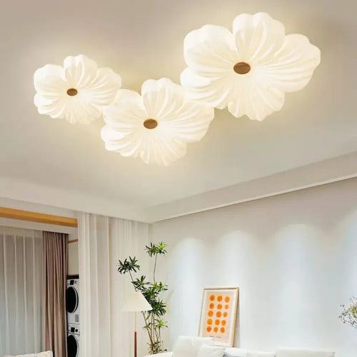 Modern LED ceiling light flower shape for indoor decoration - vue 2 sur 12