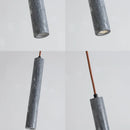 Minimalist luxury natural marble cylindrical LED chandelier