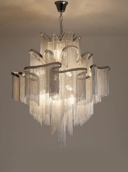 Minimalist design pendant light with tassel for modern interiors - vue 5 sur 14