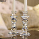 Crystal glass candle holder accessories for candlelit dinners