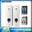 double head manual soap dispenser no drilling for bathroom