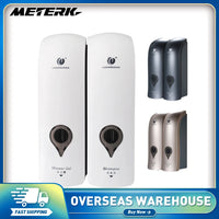 double head manual soap dispenser no drilling for bathroom