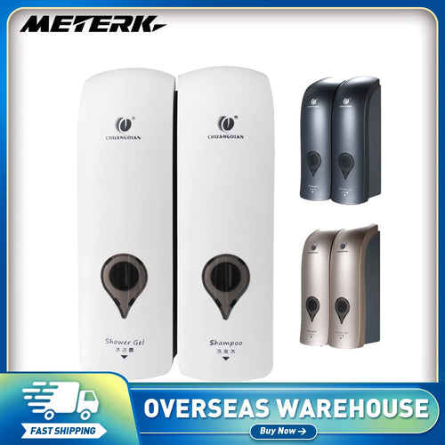 double head manual soap dispenser no drilling for bathroom