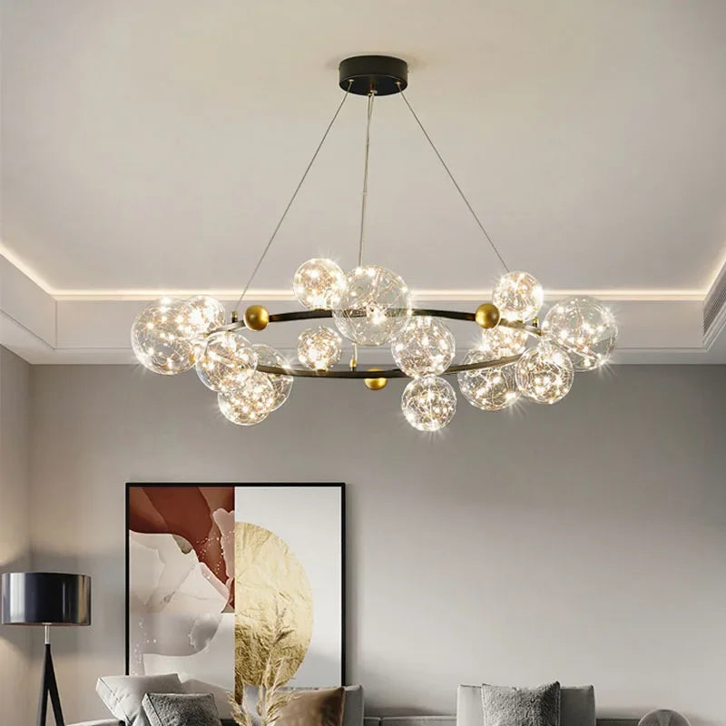 Modern Nordic star chandelier for a creative interior - vue 3 sur 14