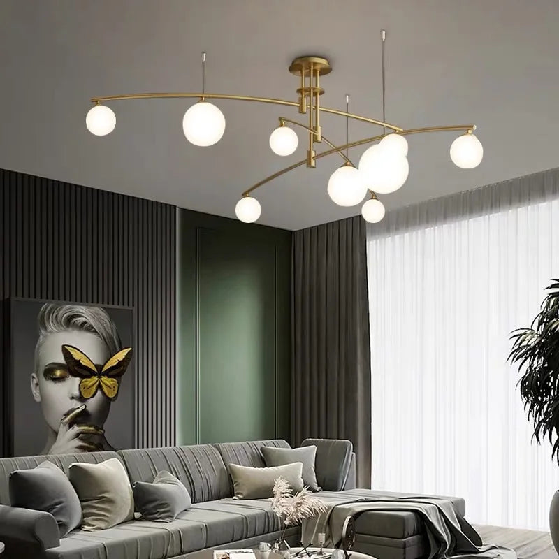 Modern glass chandelier nordic style for interior decor