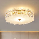 Minimalist crystal glass LED ceiling light for elegant interiors