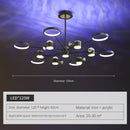 Luxury crystal aurora borealis LED chandelier ceiling pendant