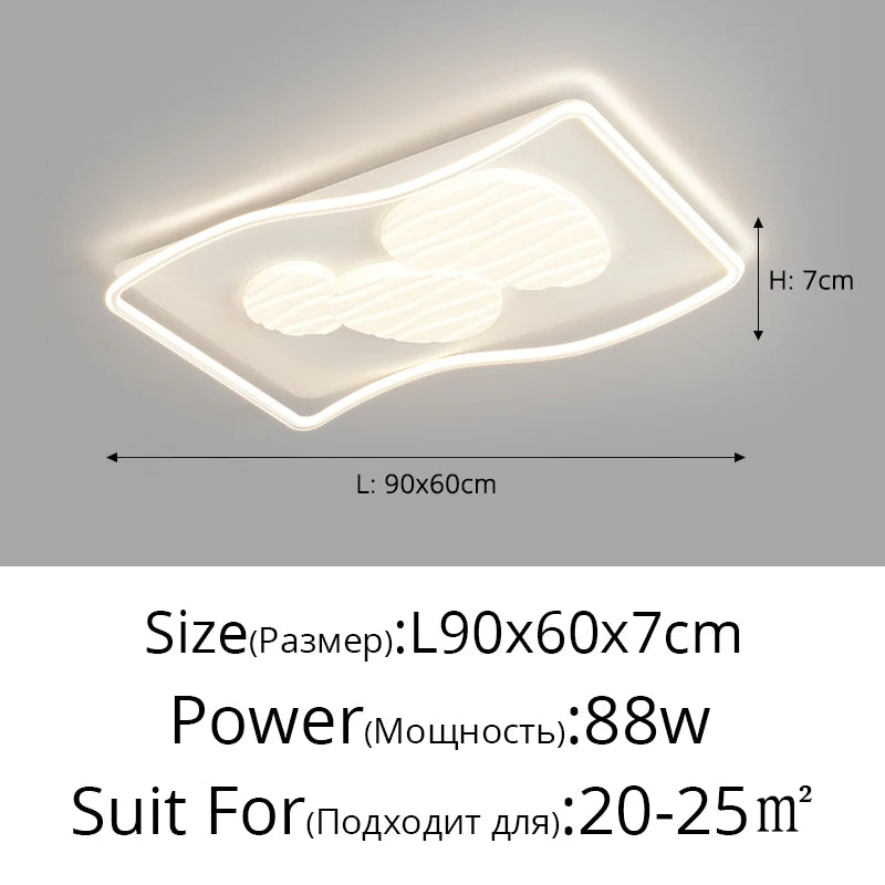 Modern rectangular ceiling light for indoor and outdoor lighting - vue 10 sur 10