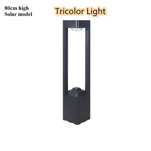 Modern square aluminium solar lamps for outdoor waterproof use - vue 11 sur 12