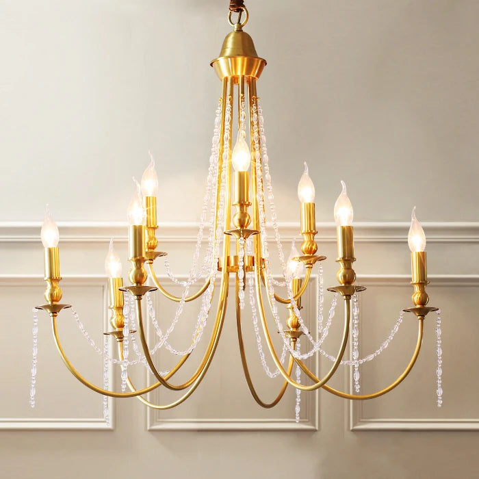 Modern brass chandelier for stylish indoor lighting
