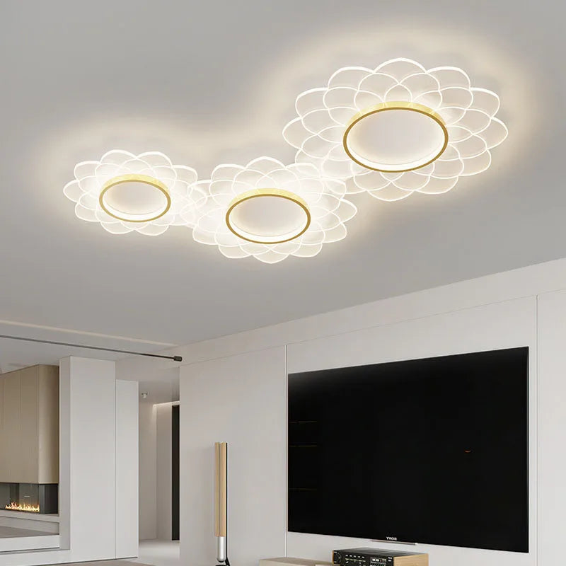 Floral design acrylic LED ceiling spotlight for interior decoration