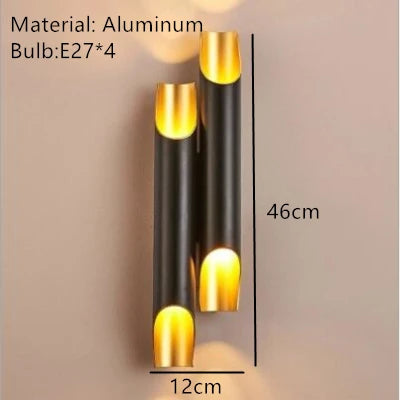 Nordic aluminium wall light with modern LED lighting - vue 9 sur 12