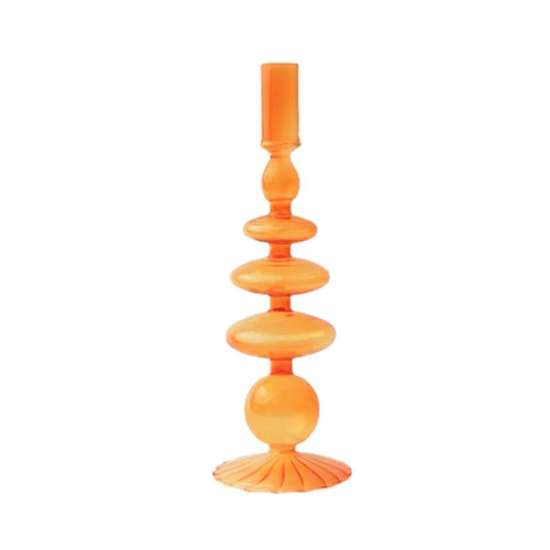 Conical glass candle holder for festive home decoration - vue 15 sur 17