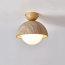 Scandinavian travertine wabi sabi LED marble ceiling light