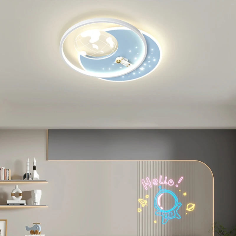 Modern creative LED ceiling light for children's bedroom - vue 4 sur 18