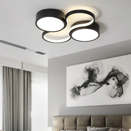 Modern creative LED circular ceiling light with eye protection - vue 2 sur 10