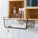 metal hanging storage basket for workspace and storage