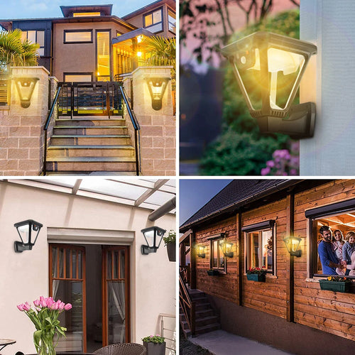 Outdoor solar lantern 100 LED motion sensor 360-degree lighting - vue 6 sur 8