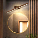 Nordic 40 cm wood and mirror LED wall light for bathroom, cabinet, bedside, reading and home decor 6pa