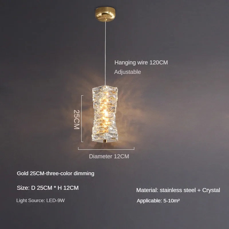 Modern lightweight crystal chandelier for elegant and contemporary interiors - vue 8 sur 9