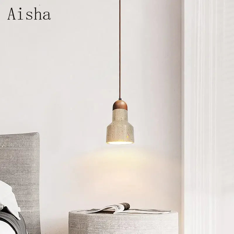 Retro stone pendant light for elegant interiors