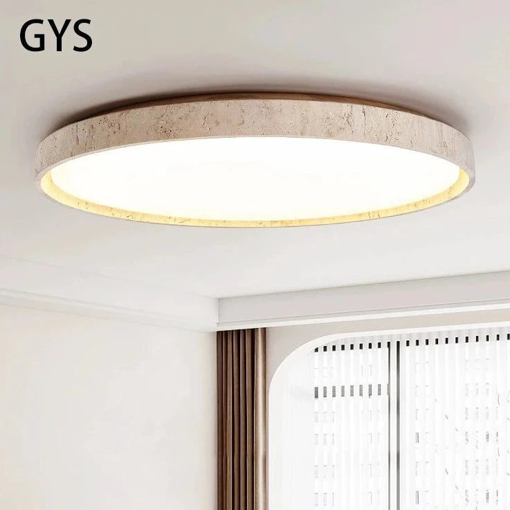Led ceiling light stone downlight surface mounted retro walnut wood effect for bedroom or living room