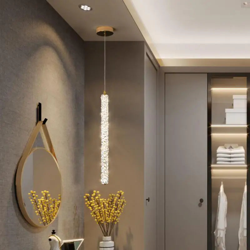 Modern crystal bedside lamp for interior decoration