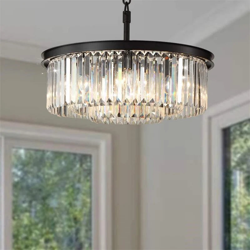 Elegant design crystal pendant chandelier for indoor lighting - vue 6 sur 22