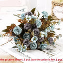 Artificial silk lilac bouquet for floral decor