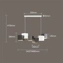 Modern simple nordic style creative hexagonal prism indoor chandelier