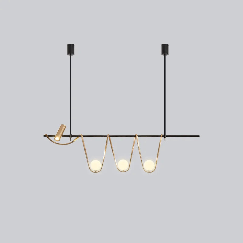 Modern Nordic design glass LED chandelier