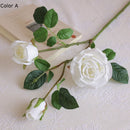 3 artificial rose heads for wedding and bedroom decor