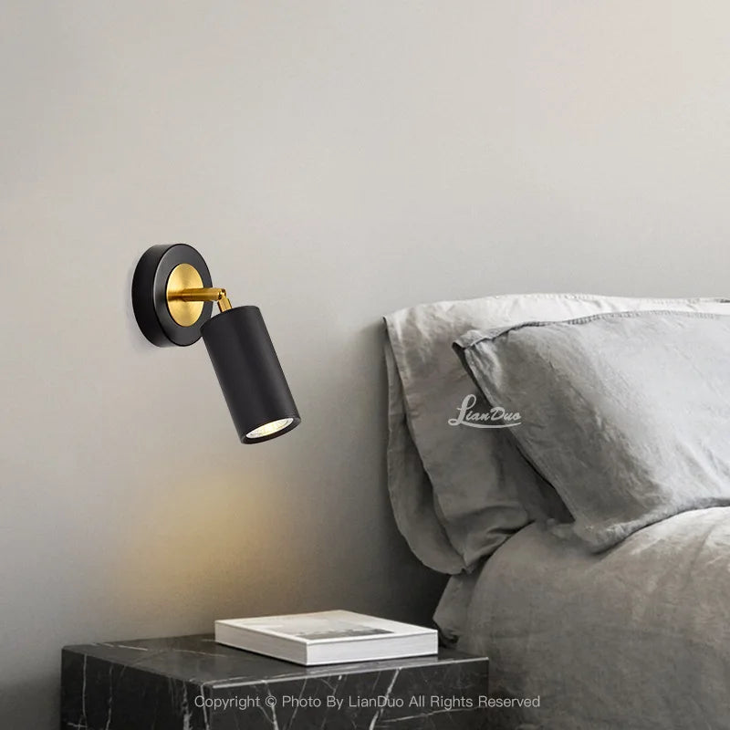 modern adjustable rotating wall light for reading and study