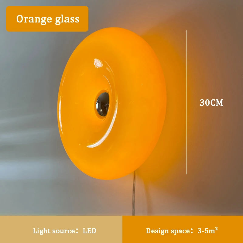 Romantic decorative touch glass wall light