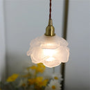 Nordic vintage glass and brass pendant light for home lighting