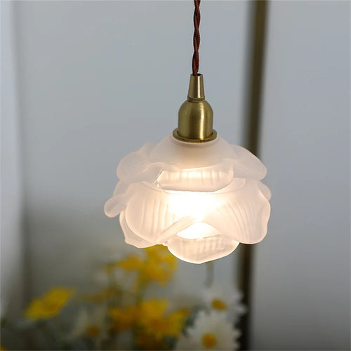 Nordic vintage glass and brass pendant light for home lighting - vue 2 sur 8