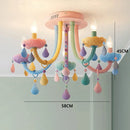 Kawaii crystal rainbow chandelier for children's bedroom decor
