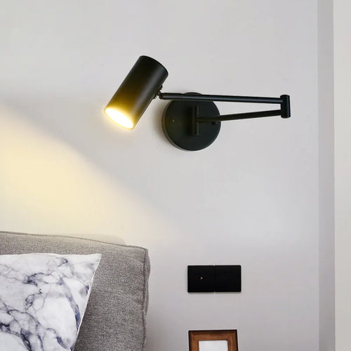 Modern rotatable long arm metal wall light - vue 4 sur 23