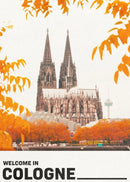 Tourist city poster of German cities for interior decor