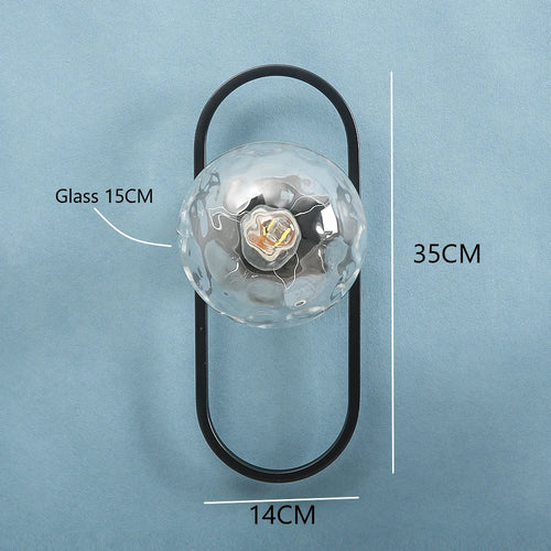 Glass LED wall light for corridor and hotel background - vue 9 sur 9