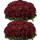 Set of 50 artificial silk roses for decoration and festive events