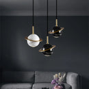 Nordic style natural marble circular chandelier for bars and restaurants