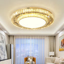 Modern luxury round crystal glass LED chandelier