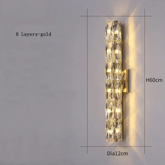 Modern crystal wall light for elegant interior decor - vue 11 sur 14