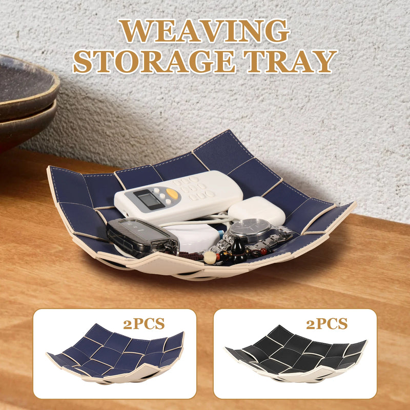 Set of 2 leather organisers for keys and accessories