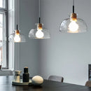 Modern wood and glass chandelier for Nordic decor