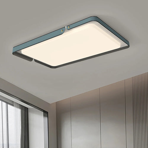 Modern square rectangular ceiling light for decorative lighting - vue 5 sur 9