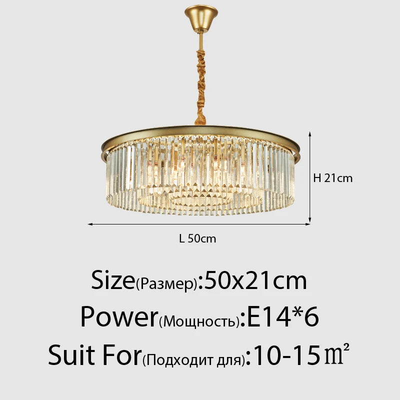 Modern American crystal LED chandelier for living room, dining room, villa, bedroom and ceiling