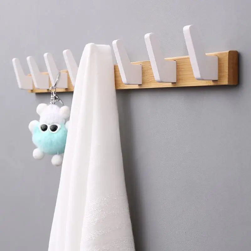 solid wood wall-mounted coat racks for hanging clothes
